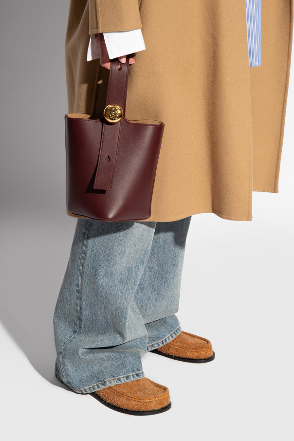 Bolsos Loewe Puzzle - Burgundy 'Pebble Mini' bucket shoulder